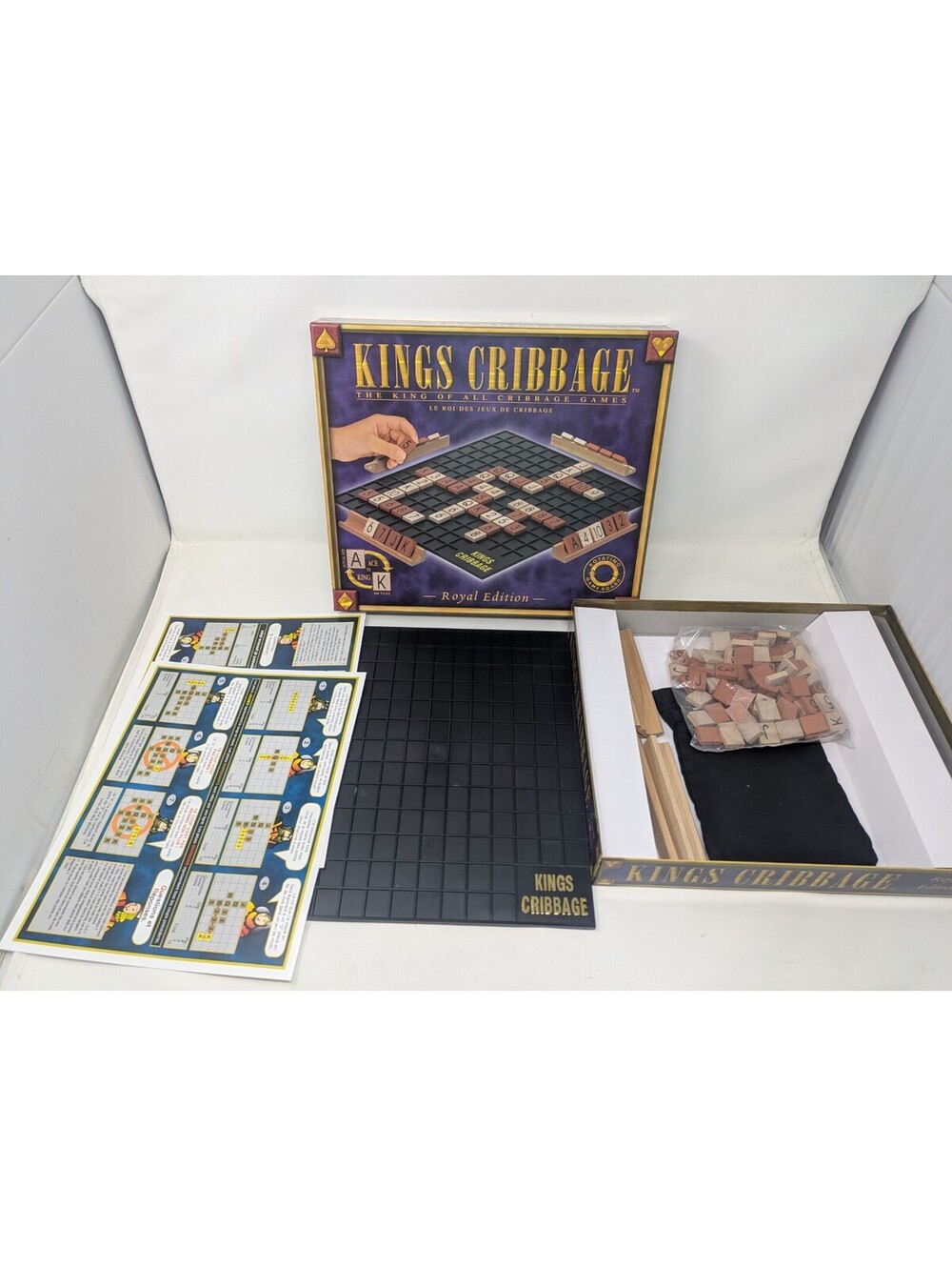 Kings Cribbage Royal Edition Rotating Board Game Everest-New
